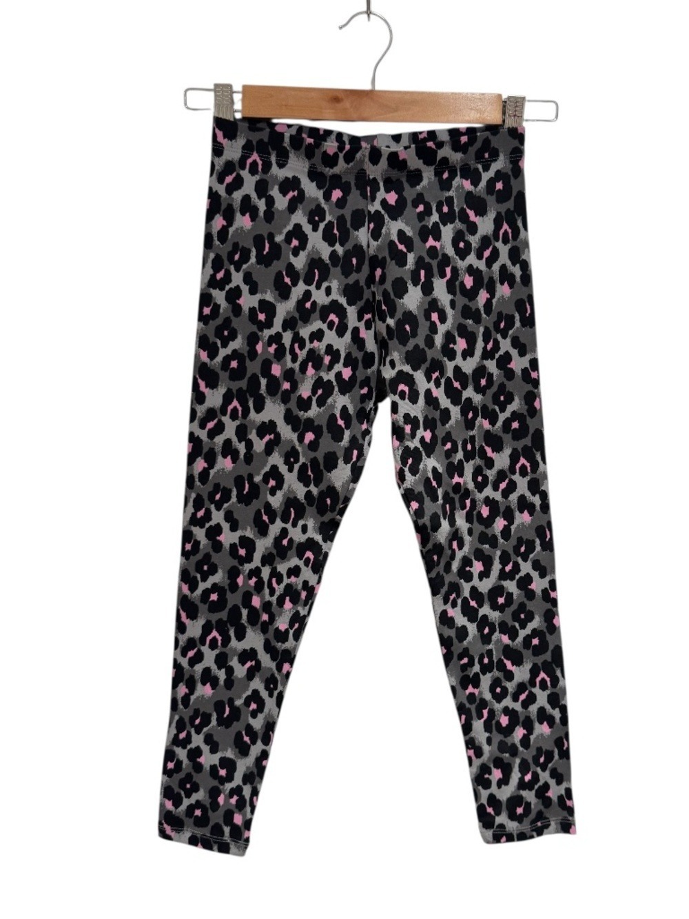 NEXT grey & pink animal print leggings - size 9